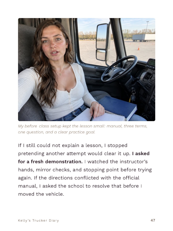 Page 47 of Kelly’s Trucker Diary